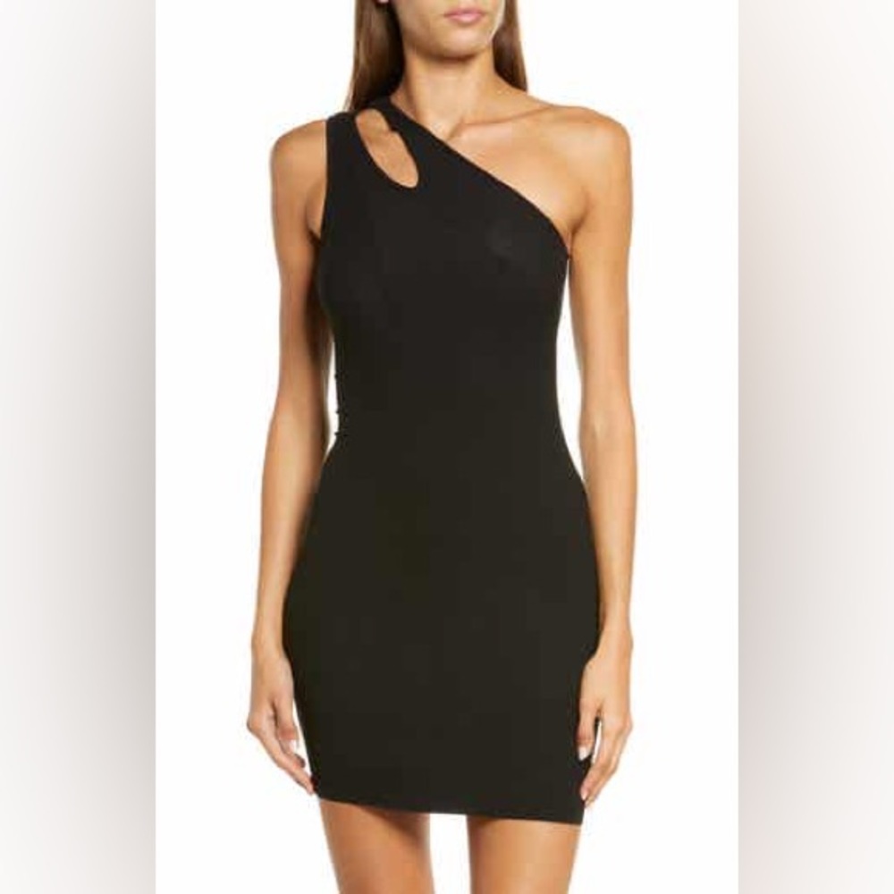 SKIMS Rib Racerback dress black size large NWT